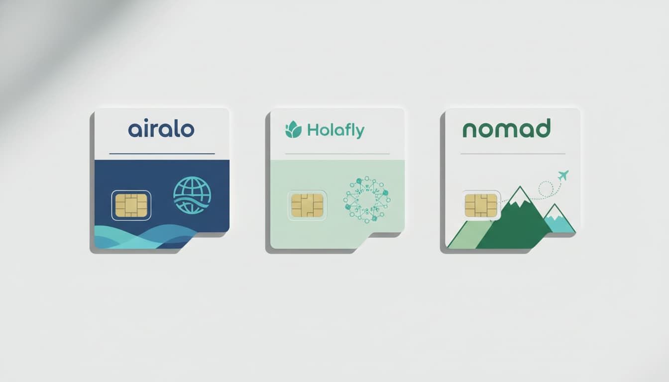 Comparatif 2026 des offres Airalo, Holafly et Nomad eSIM internationales