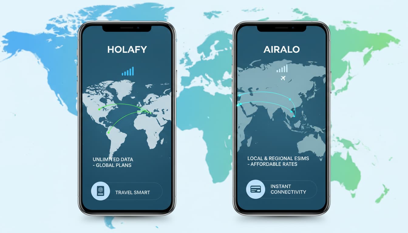 Comparer Holafly et Airalo pour choisir la meilleure eSIM en 2026